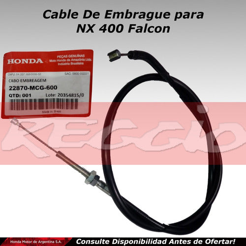 Cable De Embrague Original Para Honda Nx 400 Falcon - Reggio 0