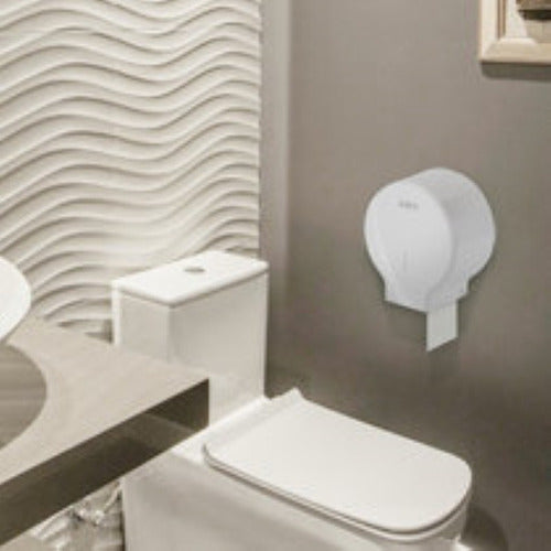 Aromes Jumbo Toilet Paper Roll Dispenser 400m Plastic Abs 4