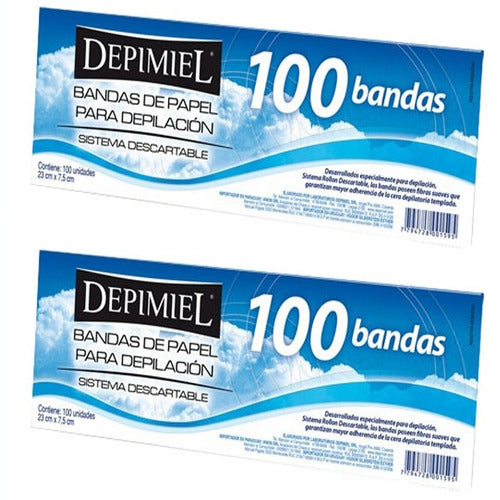 Depimiel - Bandas De Papel P/ Retirar Cera Kit X 4 1