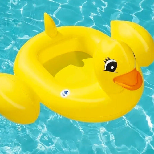 Giant Inflatable Duck Pool Float with Sound 3