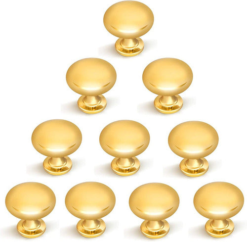 ZW Polished Gold - 10 Drawer Knobs 0