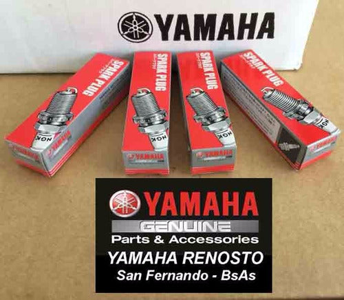 YAMAHA Pack of 4 Original Spark Plugs for 80hp 4-Stroke Engines 1