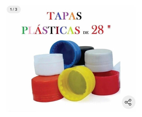 AP! Plastic Caps for Bottles with Screw and Seal 28mm x 50 Units 1