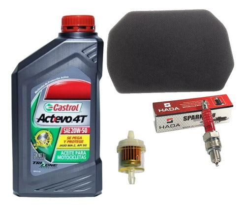 HADA Castrol Kit Service Keller Chrono - Oil, Air Filter, Fuel Filter, Spark Plug 0