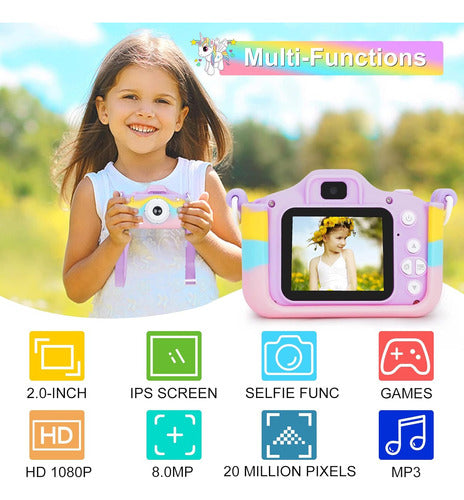 HERMES SHOP HD Camera for Girls Aged 3-9 with 32GB SD Card 1