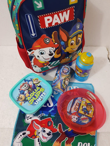 Paw Patrol Complete Set, Blue and Pink Wheeled Backpack 3