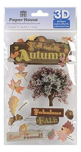 Paper House Productions 3D Stickers STDM-165E, Autumn Theme 0