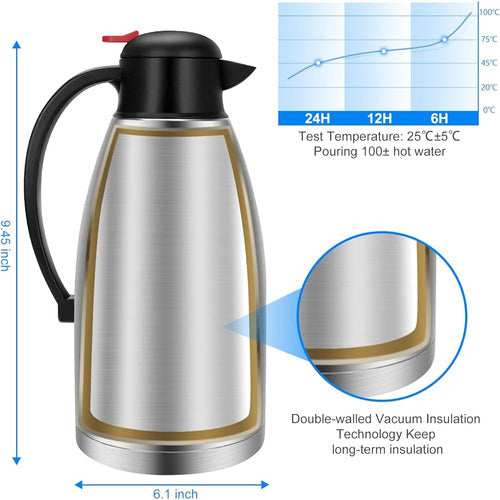 Multioutools Jarra De Café Térmica De Acero Inoxidable De 10 1