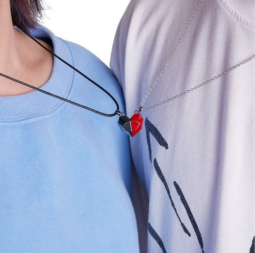Magnetic Heart Couples Magnetic Necklace Love Jewelry Set Men Women Gift 8