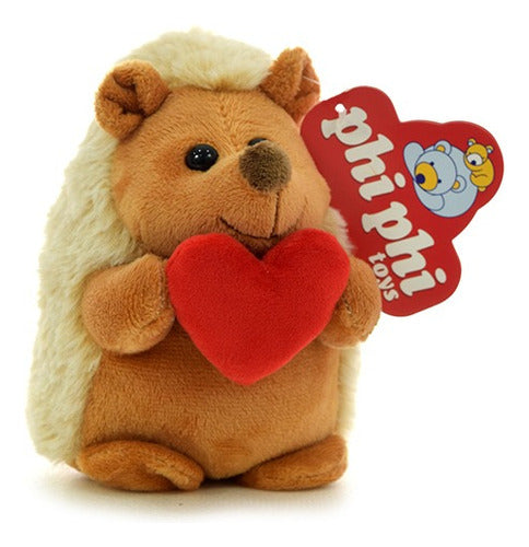 15cm Porcupine Plush with Heart - Phi Phi Toys 15