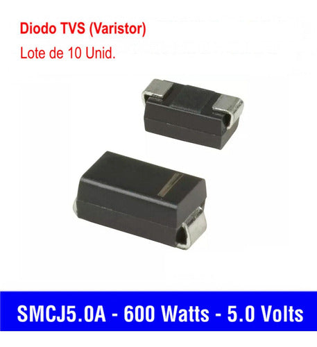 Pack of 10 Transil Diode Protector Varistor SMBJ5.0A 5.0V 600W 1