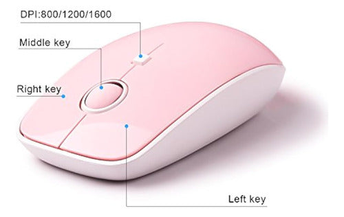 V2020 - Teclado Inalámbrico Rosa Con Teclas 4