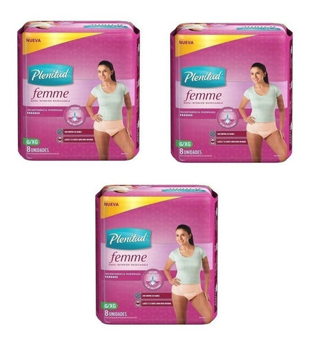 Plenitud Femme Disposable Adult Underwear X 24 Units 2