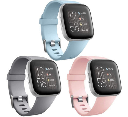 3 Large Mesh Bands for Fitbit Versa, 2, Lite Color Img Gpa 0