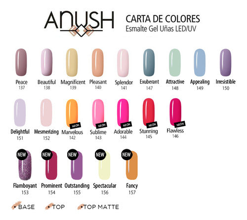 12 Esmaltes Semipermanentes Color X15 Ml Anush 4