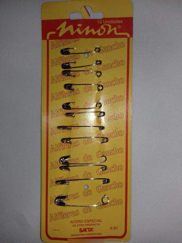 Ninon Small Assorted Safety Pins X 12 Units 1