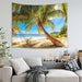 HVEST Tropical Beach Tapestry - Green Palm Wall Art 1