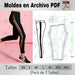 Plaza Moldes Patrones Imprimibles Calza Leggins Corte XS Al 3XL 1