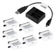 6 Pack Batería Ahdbt-401 + Cargador Doble Para Gopro Hero4 N 0