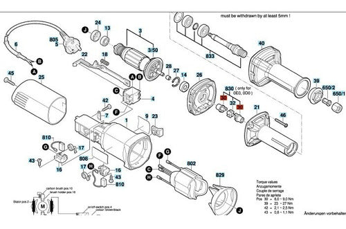 Bosch Original Switch Key for GGS 28 / GWS 7-115 1