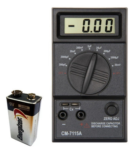 MCH Digital Capacitance Meter Range 200pF to 20mF CM7115A + 9V Battery 0