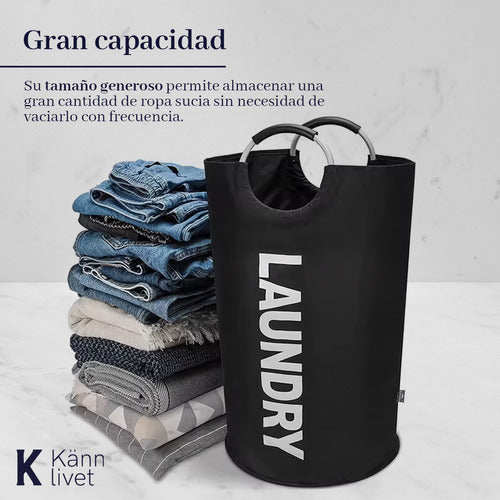 Känn Livet Cesto Canasto Bolsa Ropa Sucia Plegable Manijas Metalicas 7