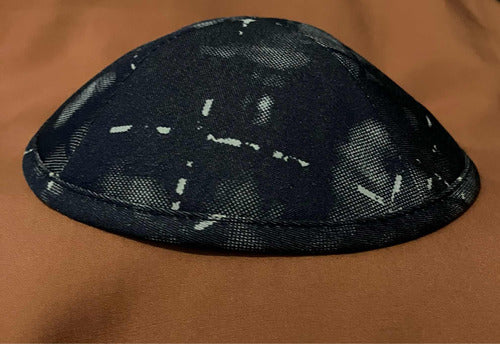 Blue Design Embroidered Kippah - Iarmelke - Jewish Tradition Cap for Youth 2
