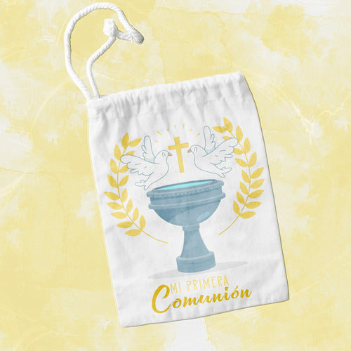 Fabric Souvenir Bags for Communion and Baptism - 15x20 cm - (10 Units) 2