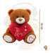 Plush Teddy Bear with Embroidered I Love You Heart Soft Toy 30cm 1