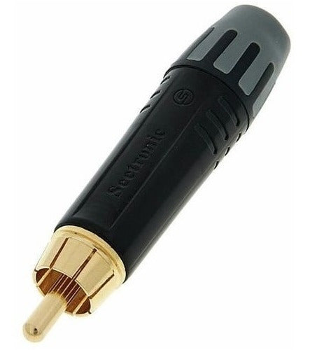 Ficha Conector Rca Macho Metálico Seetronic Mt380 0