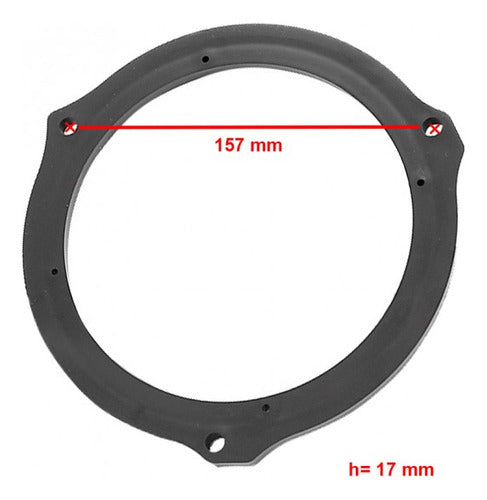 Carav Rear Speaker Adapter Rings 6.5 Inches for Focus Fiesta 4