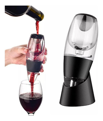 Portable Wine Aerator Oxygenator Decanter with Base 4