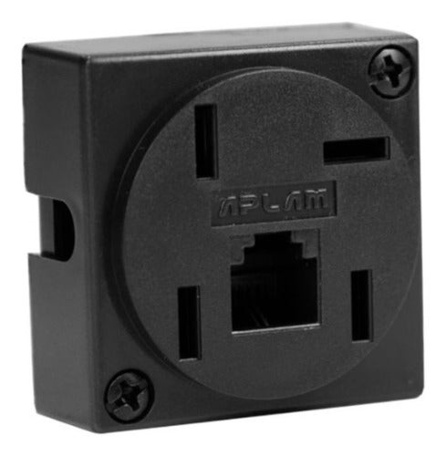 Tomada Interfone Para Condominio Modular Rj11 Preto 2 Vias 0