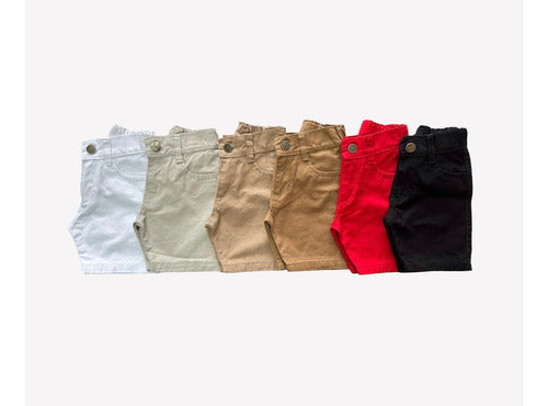 Baby Chino Cut Bermuda in Stiff Gabardine - Various Colors 4