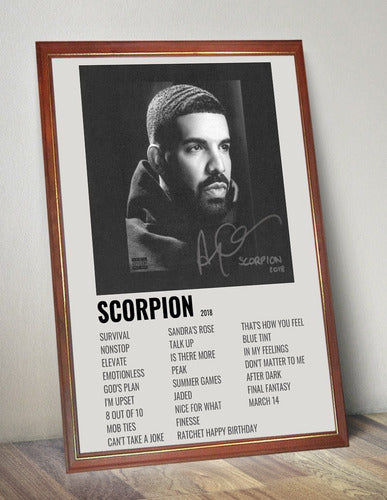 Cafoot Drake Poster Album Scorpion Frame to Hang 0