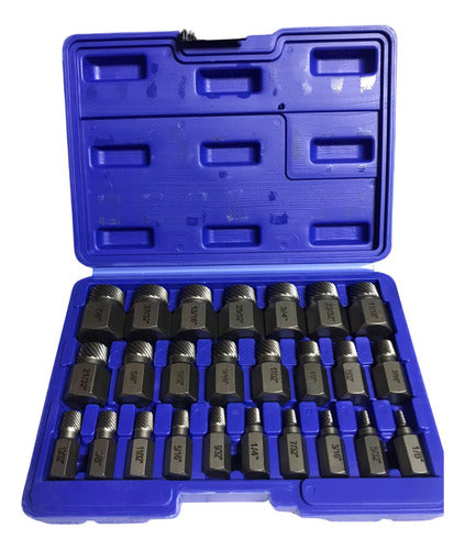 Kit Extractor De Tornillos De Multiples Estrias 25 Piezas 2