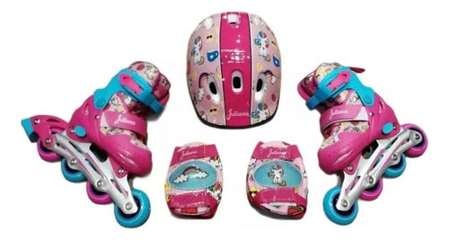 Juliana Set Patines Rollers + Kit De Proteccion Diseño 018 1