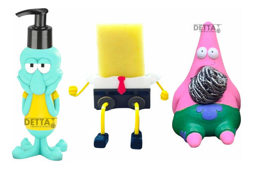 Set Cocina Bob Esponja Virulana Detergente Calamardo Detta3d 0