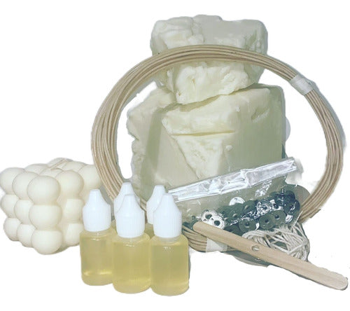 CandlesForHomeE Soy Wax Kit 4kg Wax + Essences + Supplies 0