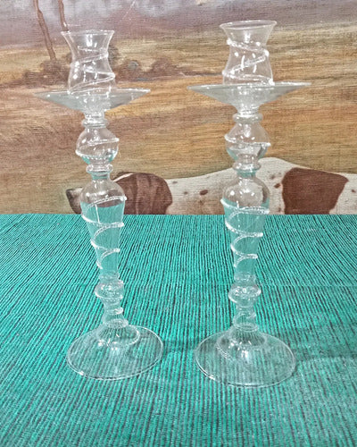 Pendant De Candelabros En Cristal De Murano 1