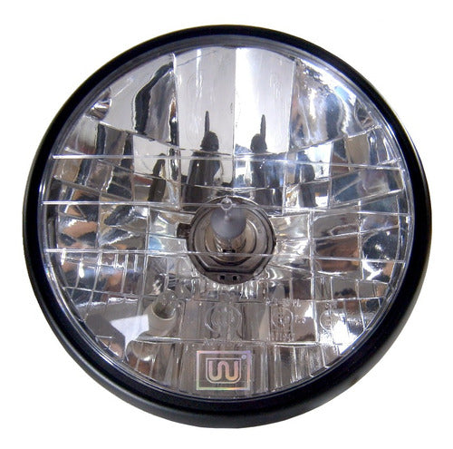 WStandard Universal Front Motorcycle Headlight with Bulb - New 0