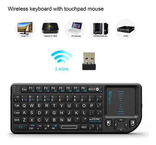 Rii Mini Wireless Keyboard with 2.4 GHz and Touchpad 3