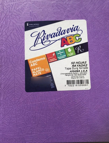 Rivadavia Cuaderno ABC Nº 3 Lila Araña Rayado 0