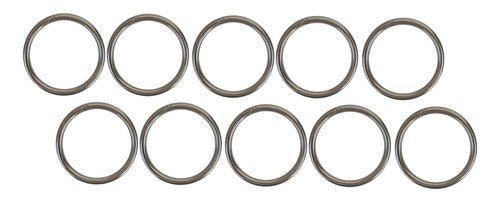 JJ Chrome Iron Rings 6 mm x 35 mm (Pack of 10) 0