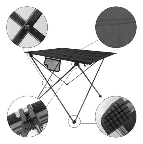 Sergmar Folding Aluminum Picnic Breakfast Table 56 X 42cm 3