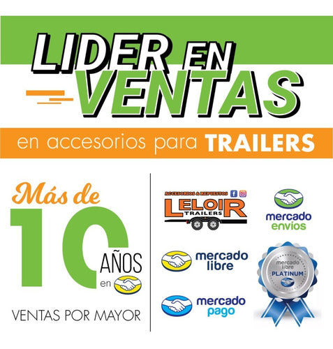 Trailers Leloir Traba De Fundición Trailer + Alfiler Tortugas Cuña 2