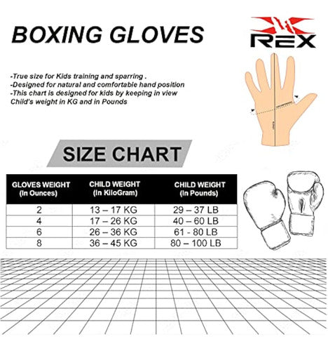 Rex - Guantes De Boxeo Para Niños Y Muay Tha, Kara 3