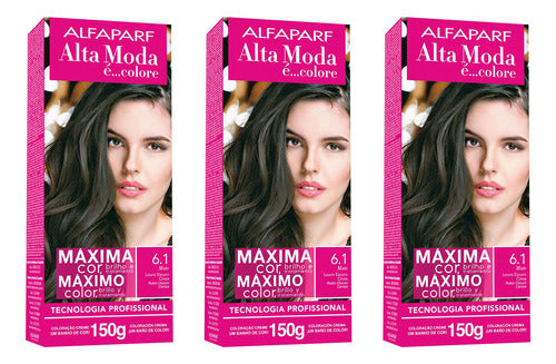 Alta Moda Pack Tintura En Kit Máximo Color 6.1 0