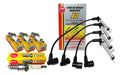 NGK Spark Plug Cable Kit + Spark Plugs for Chevrolet Celta 1.4 8v 0