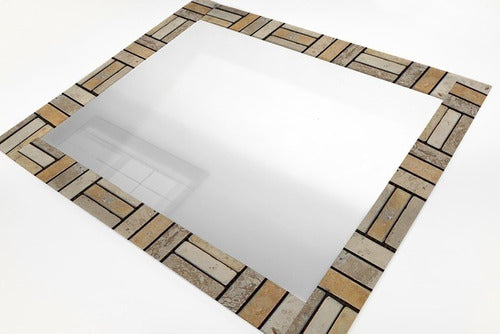 Mirror with Glass Guard 50x60cm Stones 1